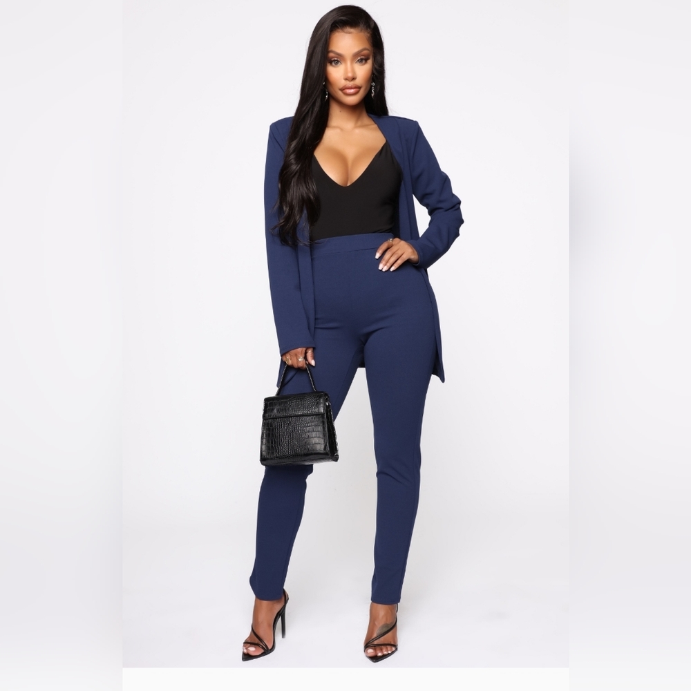 Navy Blazer Pantsuit - Small